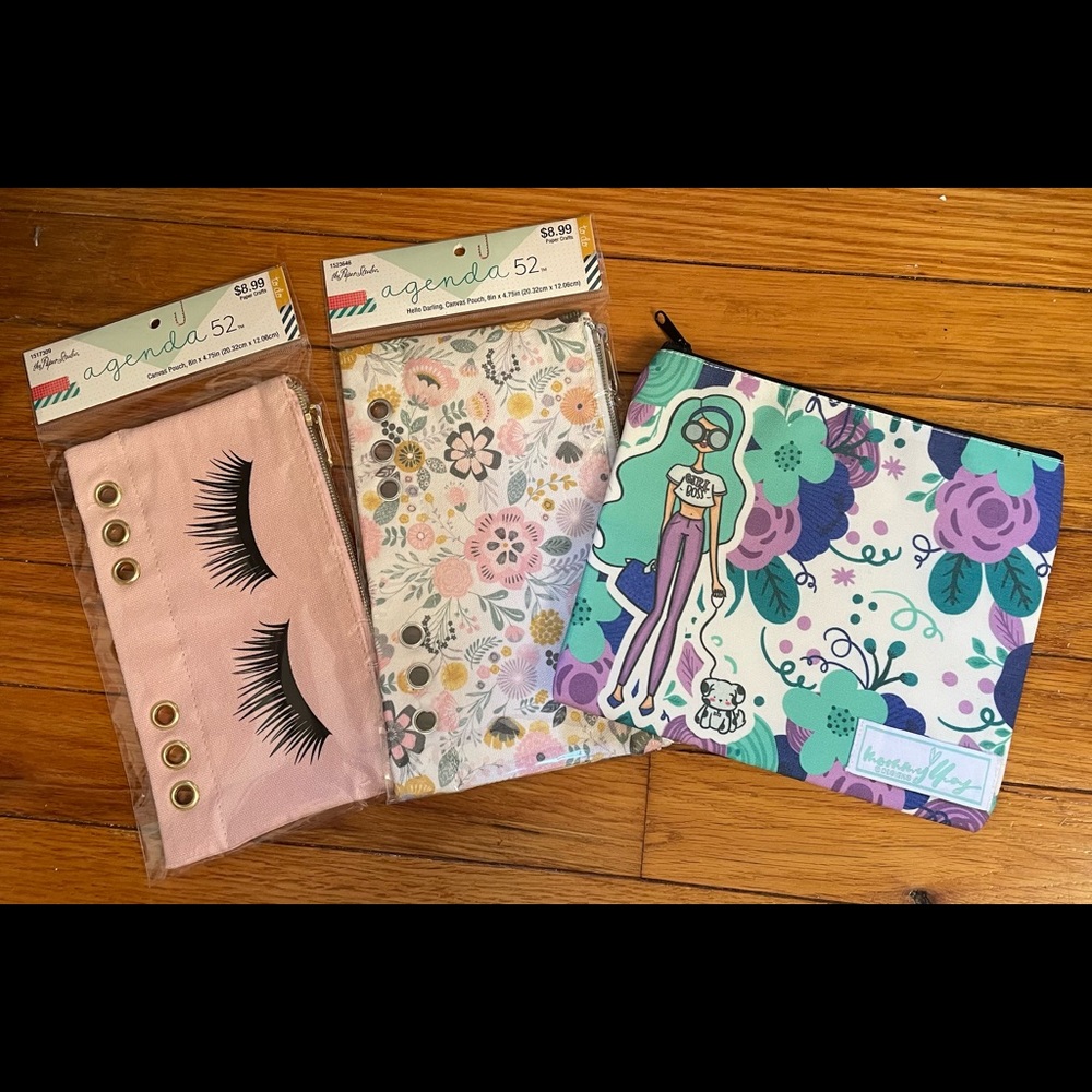 Set of 3 planner pouches